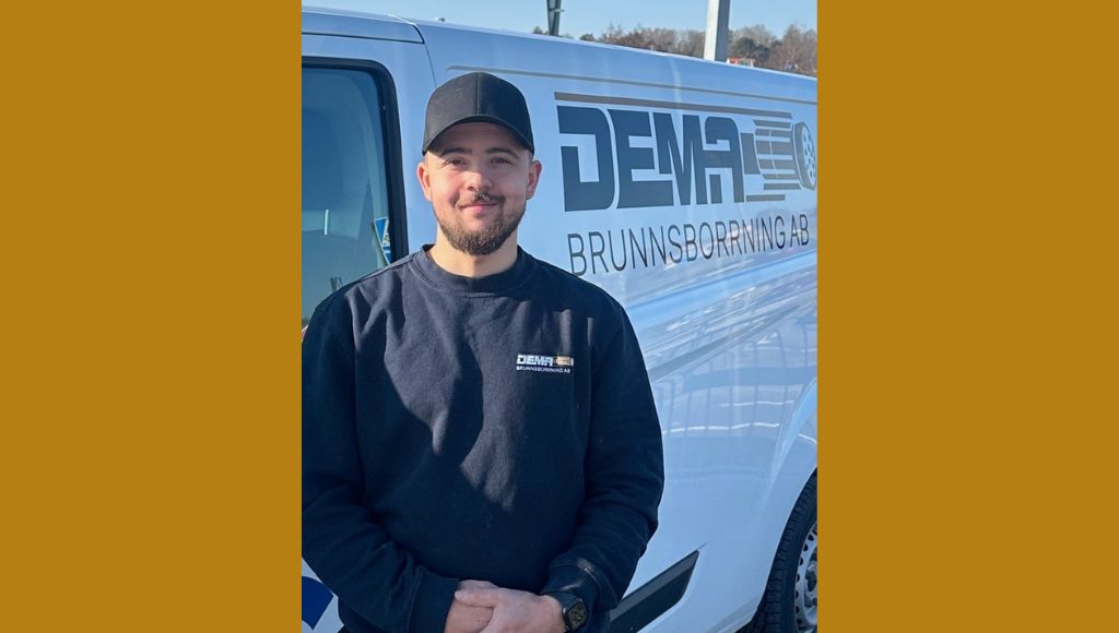 Lastbilsförare Patrik Duljaj Jacobsson på DEMA Brunnsborrning